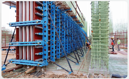Heavy-duty wall formwork project